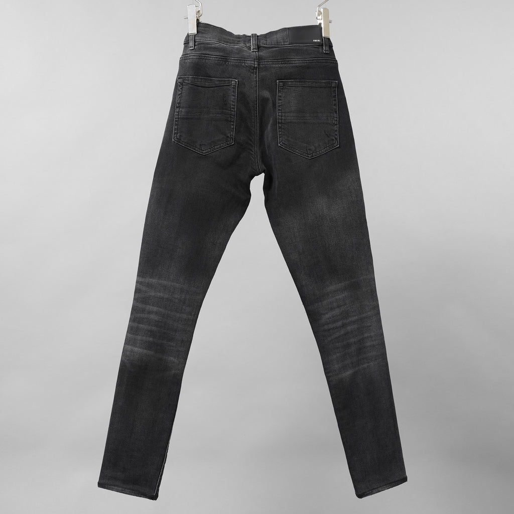 AMIRI アミリ / MX1 クラッシュ加工 ストレッチ スキニーデニム パンツ / size 28 (FADE BLACK)