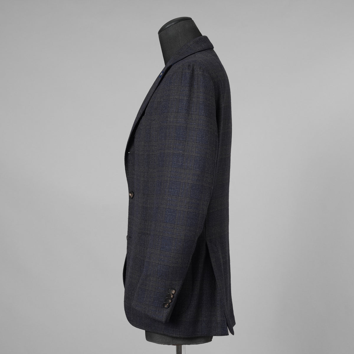 LARDINI ラルディーニ / 美品 3つボタン段返り ウール ブルーチェック ジャケット / JN0526AQ / size 46 (BLUE) 352120-in-ue