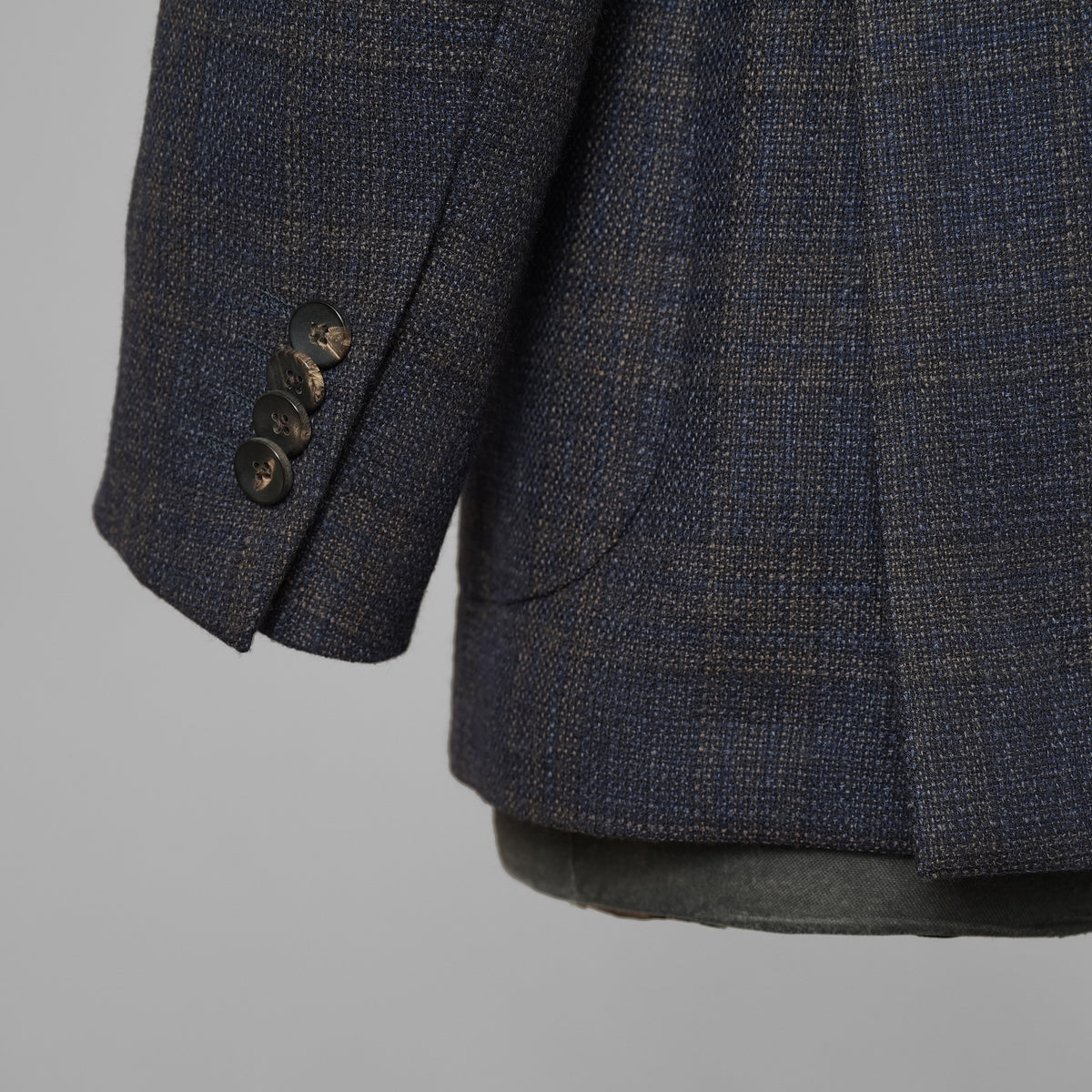 LARDINI ラルディーニ / 美品 3つボタン段返り ウール ブルーチェック ジャケット / JN0526AQ / size 46 (BLUE) 352120-in-ue