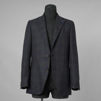 LARDINI ラルディーニ / 美品 3つボタン段返り ウール ブルーチェック ジャケット / JN0526AQ / size 46 (BLUE) 352120-in-ue