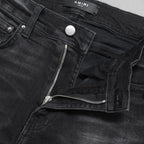 AMIRI アミリ / MX1 クラッシュ加工 ストレッチ スキニーデニム パンツ / size 28 (FADE BLACK)