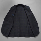 LARDINI ラルディーニ / 美品 3つボタン段返り ウール ブルーチェック ジャケット / JN0526AQ / size 46 (BLUE) 352120-in-ue