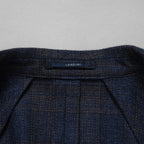 LARDINI ラルディーニ / 美品 3つボタン段返り ウール ブルーチェック ジャケット / JN0526AQ / size 46 (BLUE) 352120-in-ue