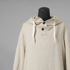 SUS-SOUSシュスー / 美品 20SS anorak middle coat ウール リネン アノラック ミドルコート パーカー / 03-SS00603 / size 7 (NATURAL)  123038-alm