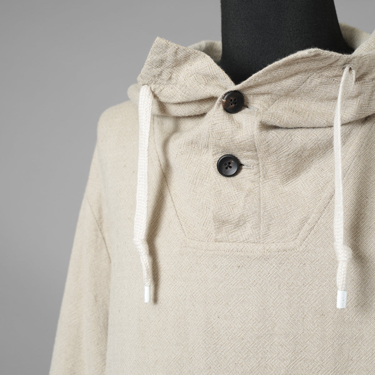 SUS-SOUSシュスー / 美品 20SS anorak middle coat ウール リネン アノラック ミドルコート パーカー / 03-SS00603 / size 7 (NATURAL)  123038-alm