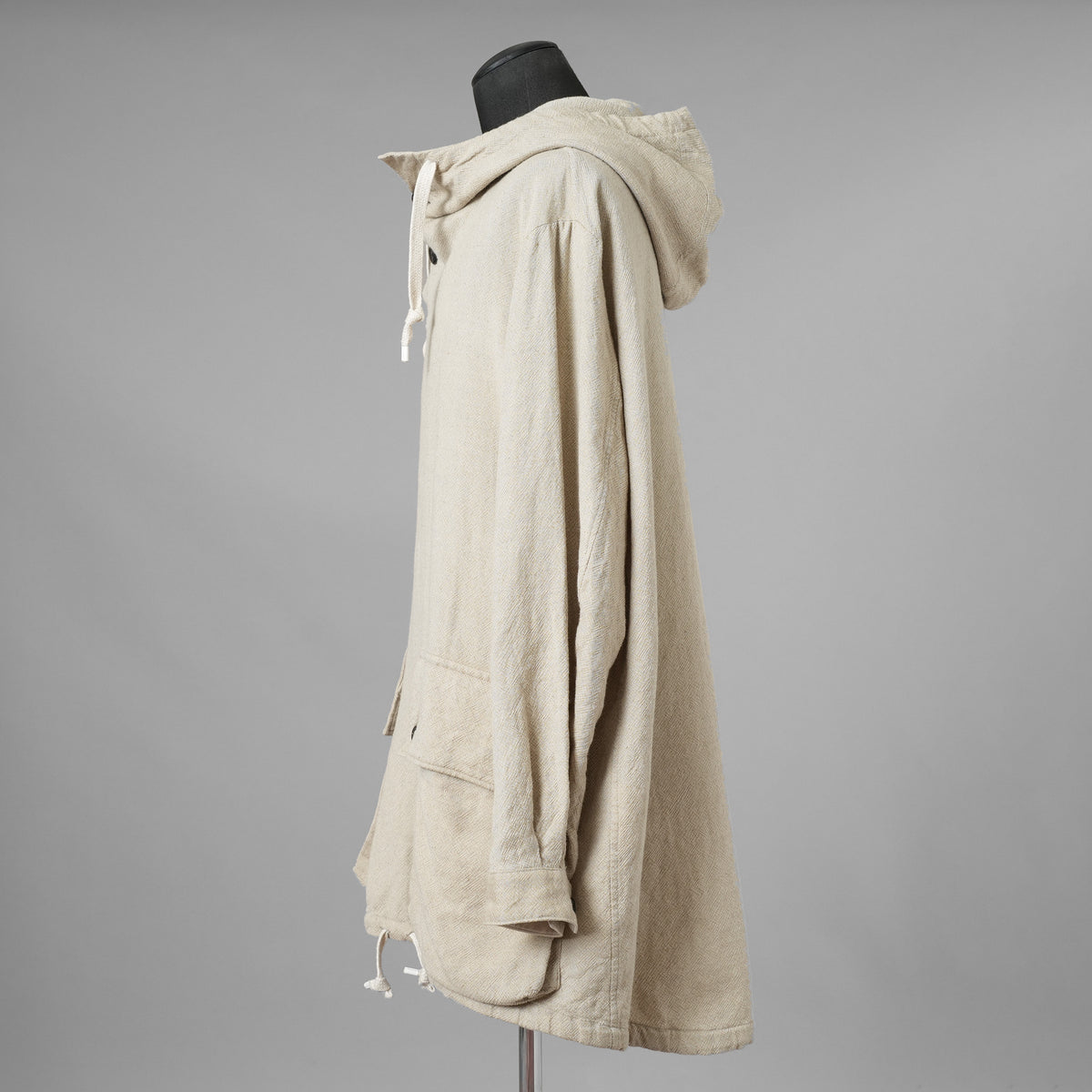 SUS-SOUSシュスー / 美品 20SS anorak middle coat ウール リネン アノラック ミドルコート パーカー / 03-SS00603 / size 7 (NATURAL)  123038-alm