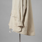 SUS-SOUSシュスー / 美品 20SS anorak middle coat ウール リネン アノラック ミドルコート パーカー / 03-SS00603 / size 7 (NATURAL)  123038-alm