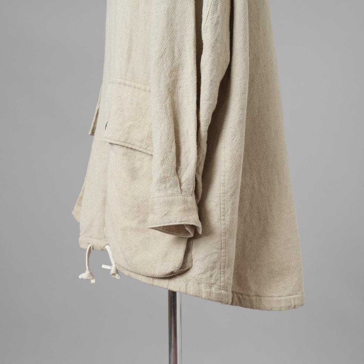 SUS-SOUSシュスー / 美品 20SS anorak middle coat ウール リネン アノラック ミドルコート パーカー / 03-SS00603 / size 7 (NATURAL)  123038-alm