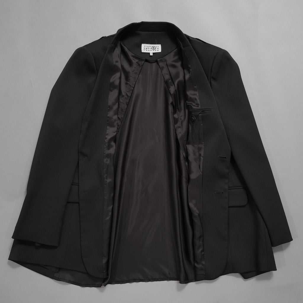 MM6 Maison Margiela エムエムシックス メゾンマルジェラ / 美品 25SS バックシアー ルーズフィット ジャケット / S52BN0138-S47848 / size 42 (BLACK)