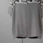 FENDI フェンディ / 美品 21SS FFチェーン柄 シルク 半袖シャツ/ ルーズフィット/ FS0795 AL2K /size 41 (BLACK x WHITE)