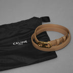 CELINE セリーヌ / 19AW トリオンフ ベルト 18mm ナチュラルカーフスキン アクセサリー / F-NE-3271 / BEIGE レディース 352121-izm
