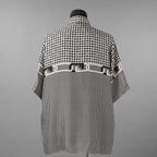 FENDI フェンディ / 美品 21SS FFチェーン柄 シルク 半袖シャツ/ ルーズフィット/ FS0795 AL2K /size 41 (BLACK x WHITE)