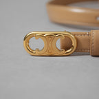 CELINE セリーヌ / 19AW トリオンフ ベルト 18mm ナチュラルカーフスキン アクセサリー / F-NE-3271 / BEIGE レディース 352121-izm