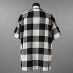 mastermind JAPAN マスターマインド ジャパン / 美品 20SS マスターシード ブロックチェック 開襟 半袖シャツ / MJ20E04-SH028-005 / size M (BLACK x WHITE)