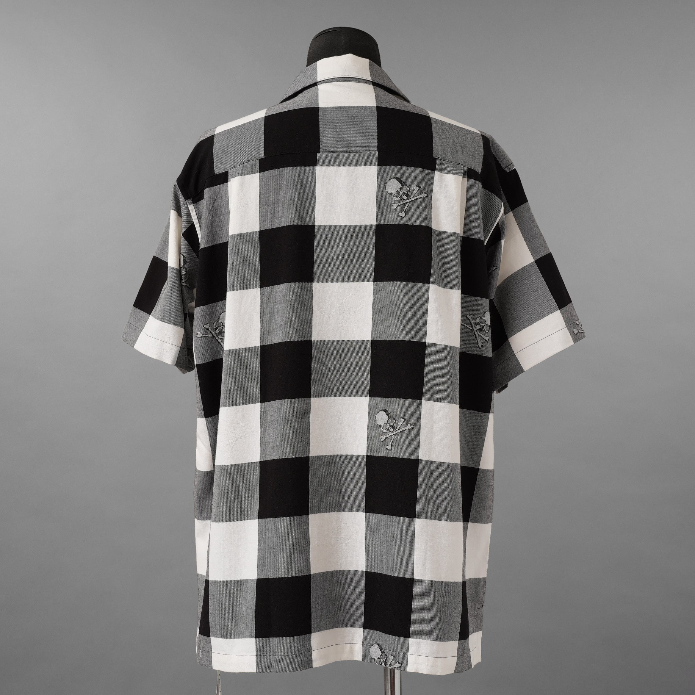 mastermind JAPAN マスターマインド ジャパン / 美品 20SS マスターシード ブロックチェック 開襟 半袖シャツ / MJ20E04-SH028-005 / size M (BLACK x WHITE)