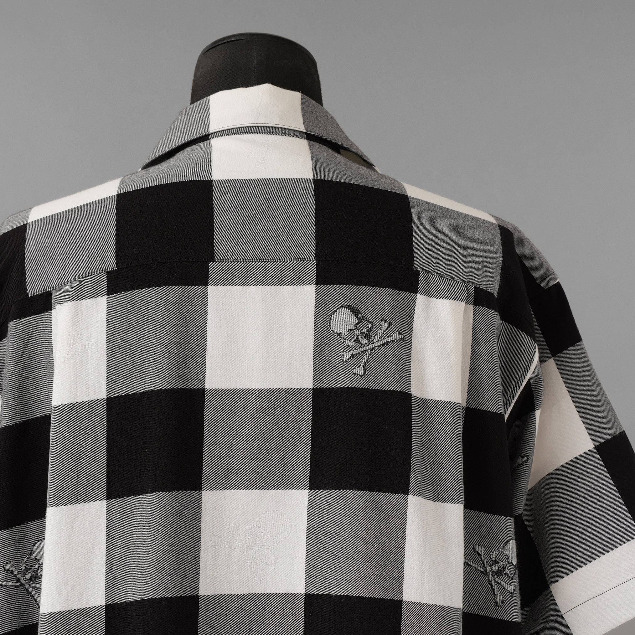 mastermind JAPAN マスターマインド ジャパン / 美品 20SS マスターシード ブロックチェック 開襟 半袖シャツ / MJ20E04-SH028-005 / size M (BLACK x WHITE)