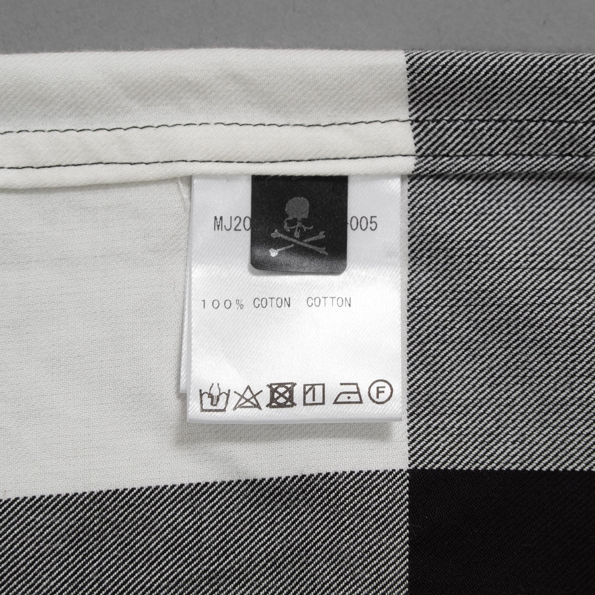 mastermind JAPAN マスターマインド ジャパン / 美品 20SS マスターシード ブロックチェック 開襟 半袖シャツ / MJ20E04-SH028-005 / size M (BLACK x WHITE)