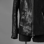 incarnation インカネーション / 極美品 21AW HORSE LEATHER NO COLLAR ZIP/F MOTO #2 LINED JB-4 ホース オーバーロック レザージャケット / 12411-41487-NK-01 / size S (BLACK)
