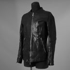 incarnation インカネーション / 極美品 21AW HORSE LEATHER NO COLLAR ZIP/F MOTO #2 LINED JB-4 ホース オーバーロック レザージャケット / 12411-41487-NK-01 / size S (BLACK)