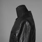 incarnation インカネーション / 極美品 21AW HORSE LEATHER NO COLLAR ZIP/F MOTO #2 LINED JB-4 ホース オーバーロック レザージャケット / 12411-41487-NK-01 / size S (BLACK)