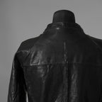 incarnation インカネーション / 極美品 21AW HORSE LEATHER NO COLLAR ZIP/F MOTO #2 LINED JB-4 ホース オーバーロック レザージャケット / 12411-41487-NK-01 / size S (BLACK)