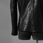 incarnation インカネーション / 極美品 21AW HORSE LEATHER NO COLLAR ZIP/F MOTO #2 LINED JB-4 ホース オーバーロック レザージャケット / 12411-41487-NK-01 / size S (BLACK)