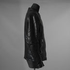 incarnation インカネーション / 極美品 21AW HORSE LEATHER NO COLLAR ZIP/F MOTO #2 LINED JB-4 ホース オーバーロック レザージャケット / 12411-41487-NK-01 / size S (BLACK)