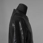 incarnation インカネーション / 極美品 21AW HORSE LEATHER NO COLLAR ZIP/F MOTO #2 LINED JB-4 ホース オーバーロック レザージャケット / 12411-41487-NK-01 / size S (BLACK)