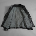 incarnation インカネーション / 極美品 21AW HORSE LEATHER NO COLLAR ZIP/F MOTO #2 LINED JB-4 ホース オーバーロック レザージャケット / 12411-41487-NK-01 / size S (BLACK)