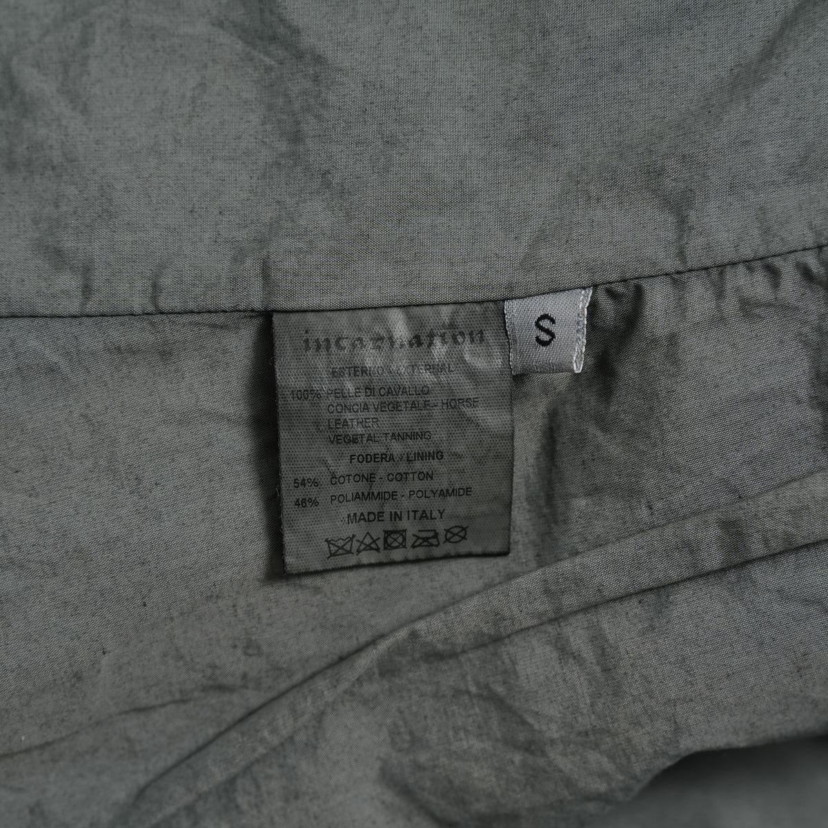 incarnation インカネーション / 極美品 21AW HORSE LEATHER NO COLLAR ZIP/F MOTO #2 LINED JB-4 ホース オーバーロック レザージャケット / 12411-41487-NK-01 / size S (BLACK)