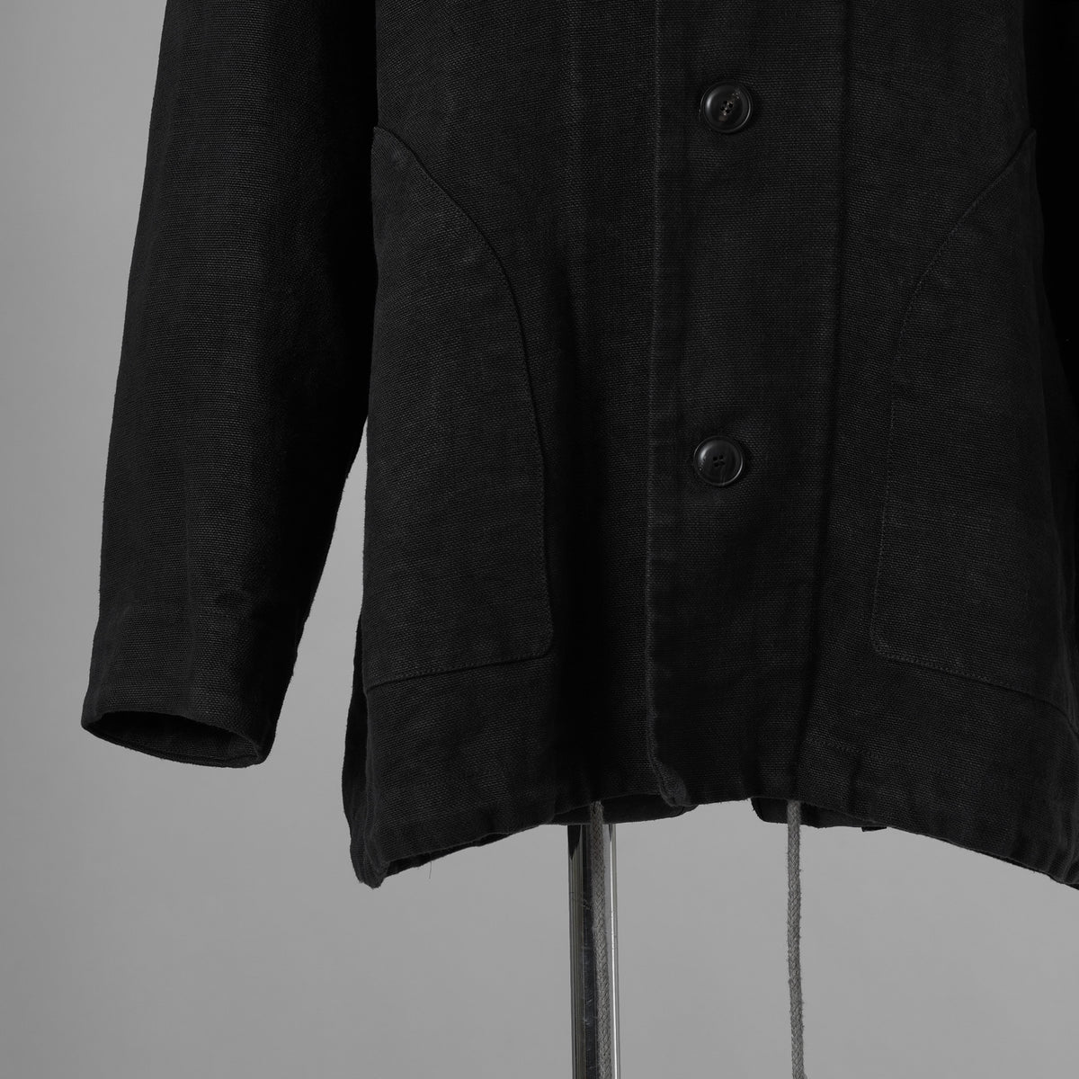 新品 BIEK VERSTAPPEN ビーク フェルスタッペン / 25SS Heavy Belgian Stone Washed Linen Blouson Coat コート / CO06B-U / size S (CARBONE) 123041-alm