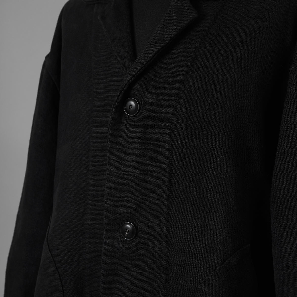 新品 BIEK VERSTAPPEN ビーク フェルスタッペン / 25SS Heavy Belgian Stone Washed Linen Blouson Coat コート / CO06B-U / size S (CARBONE) 123041-alm