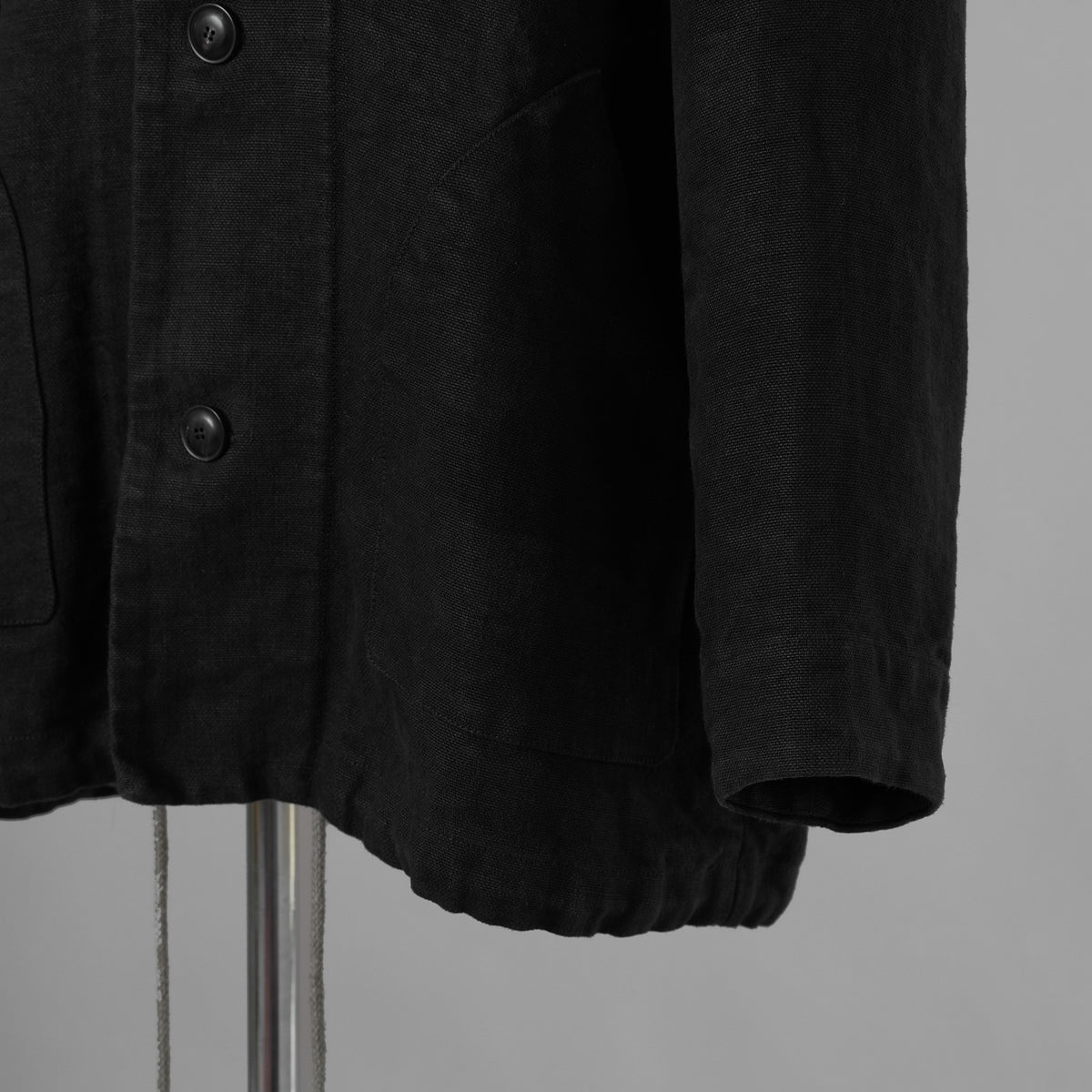 新品 BIEK VERSTAPPEN ビーク フェルスタッペン / 25SS Heavy Belgian Stone Washed Linen Blouson Coat コート / CO06B-U / size S (CARBONE) 123041-alm