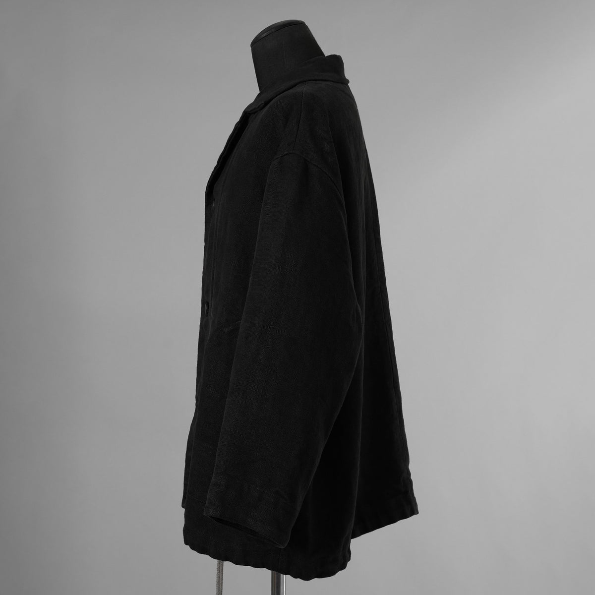 新品 BIEK VERSTAPPEN ビーク フェルスタッペン / 25SS Heavy Belgian Stone Washed Linen Blouson Coat コート / CO06B-U / size S (CARBONE) 123041-alm