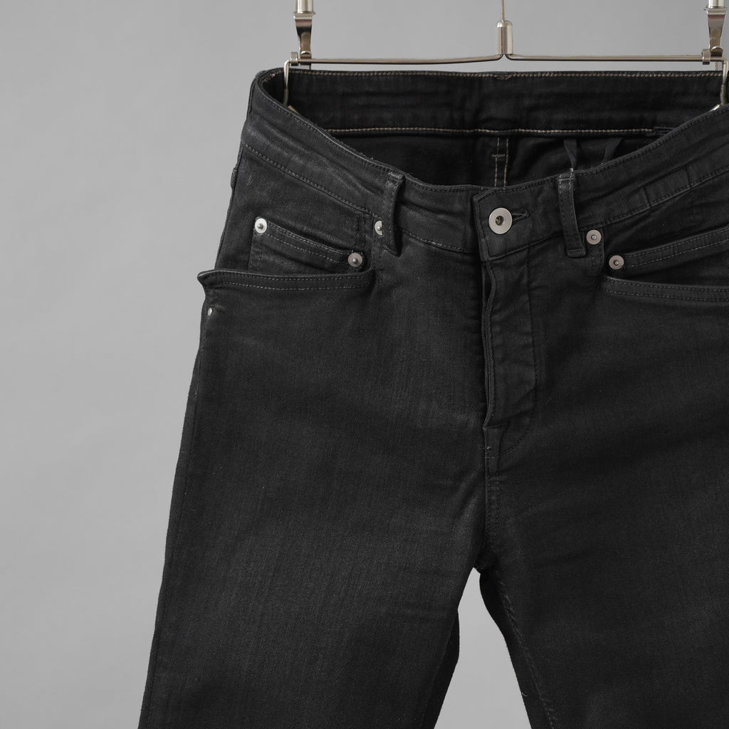 Rick Owens DRKSHDW ダークシャドウ / 美品 22SS TYRONE CUT コーティング スキニーデニム パンツ / DU01B7364-SBB / size 30 (BLACK)