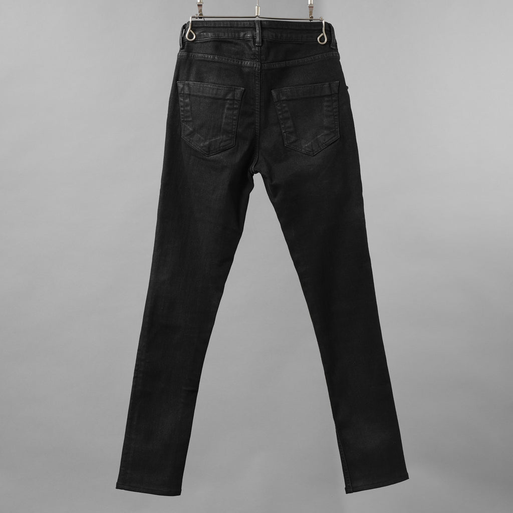 Rick Owens DRKSHDW ダークシャドウ / 美品 22SS TYRONE CUT コーティング スキニーデニム パンツ / DU01B7364-SBB / size 30 (BLACK)