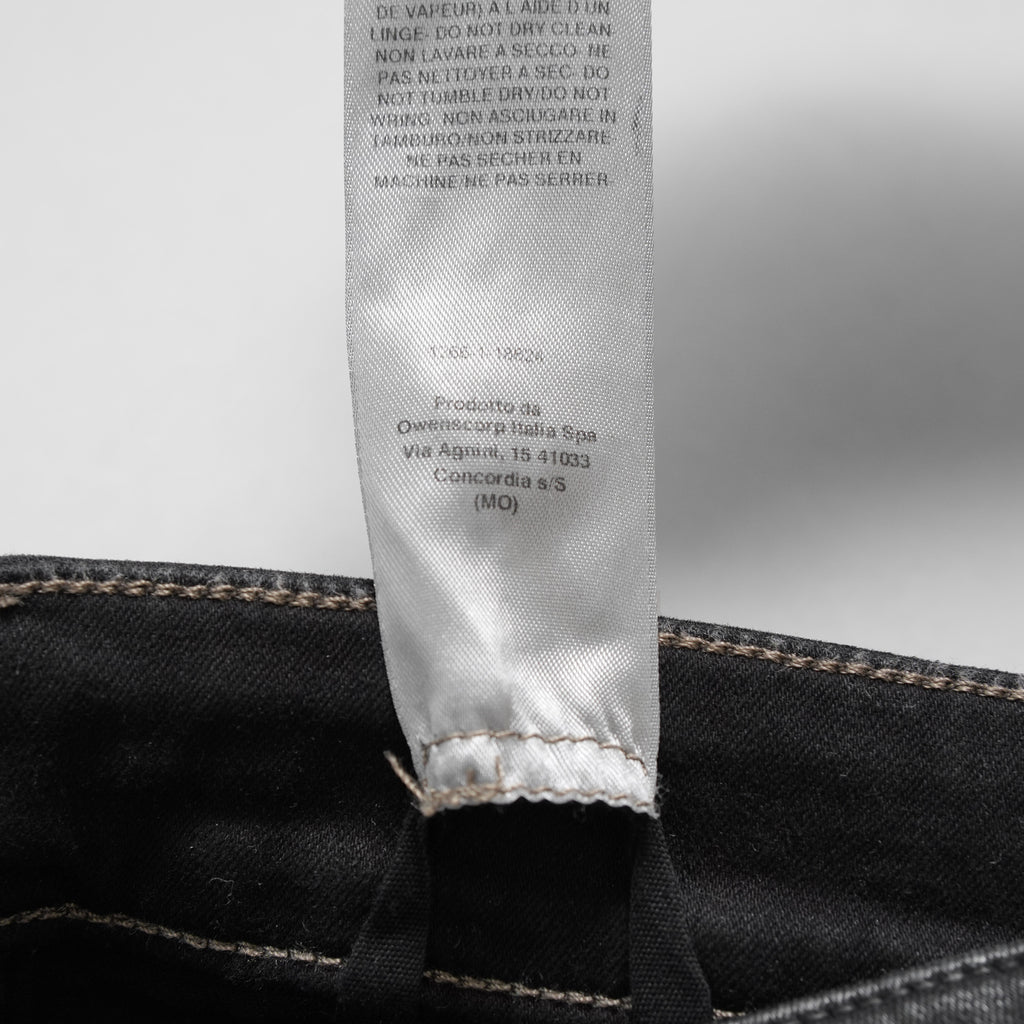 Rick Owens DRKSHDW ダークシャドウ / 美品 22SS TYRONE CUT コーティング スキニーデニム パンツ / DU01B7364-SBB / size 30 (BLACK)