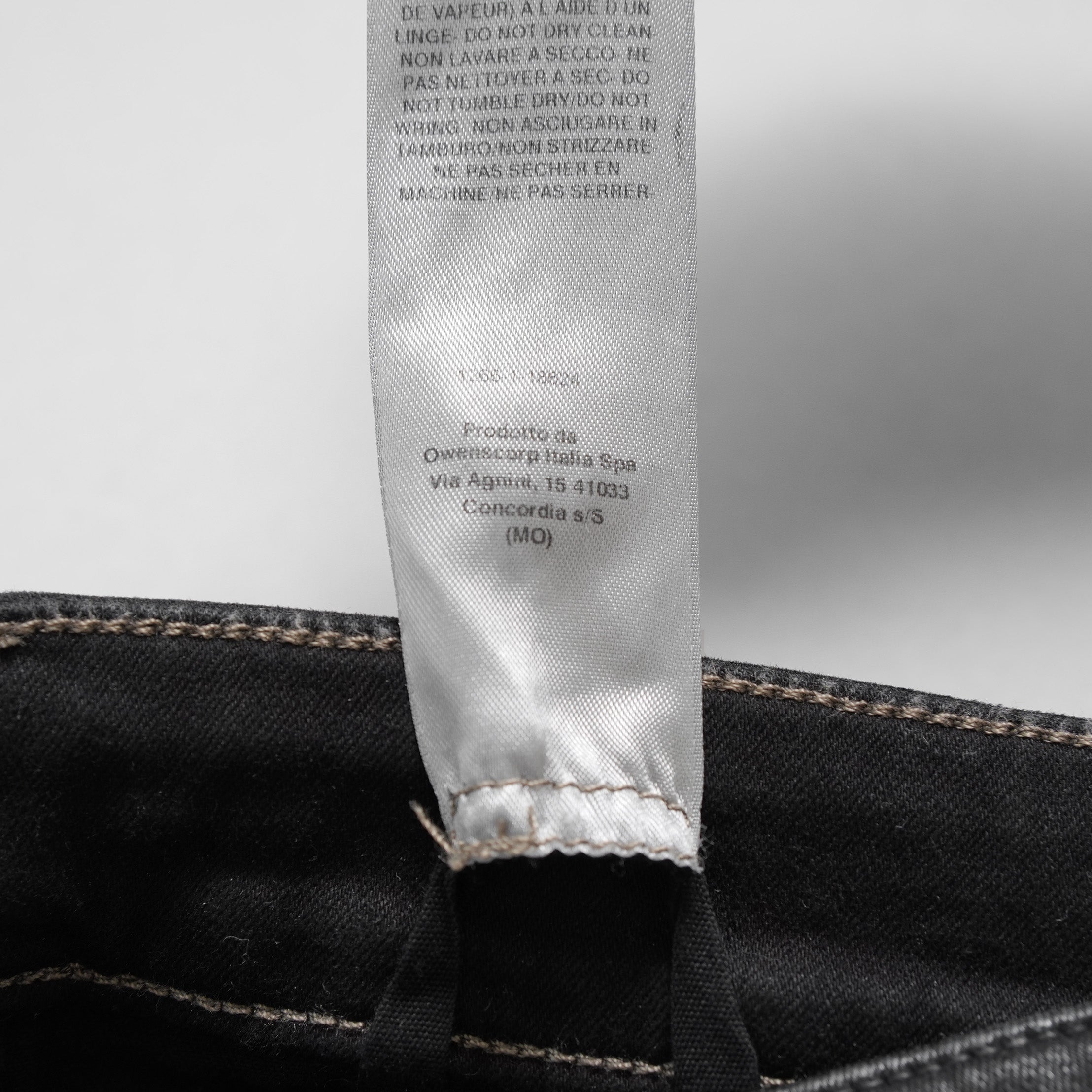 Rick Owens DRKSHDW ダークシャドウ / 美品 22SS TYRONE CUT コーティング スキニーデニム パンツ / DU01B7364-SBB / size 30 (BLACK)