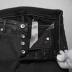 Rick Owens DRKSHDW ダークシャドウ / 美品 22SS TYRONE CUT コーティング スキニーデニム パンツ / DU01B7364-SBB / size 30 (BLACK)