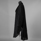 TAAKK ターク / 美品 24AW JACKET LONG SHIRT ウール ジャガード切替 ロング ジャケットシャツ コート / TA24AW-JK005 / size 2 (BLACK) 352124-in-ue