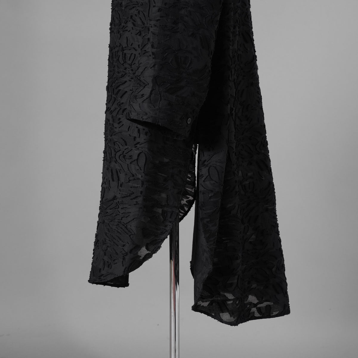 TAAKK ターク / 美品 24AW JACKET LONG SHIRT ウール ジャガード切替 ロング ジャケットシャツ コート / TA24AW-JK005 / size 2 (BLACK) 352124-in-ue