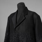 TAAKK ターク / 美品 24AW JACKET LONG SHIRT ウール ジャガード切替 ロング ジャケットシャツ コート / TA24AW-JK005 / size 2 (BLACK) 352124-in-ue