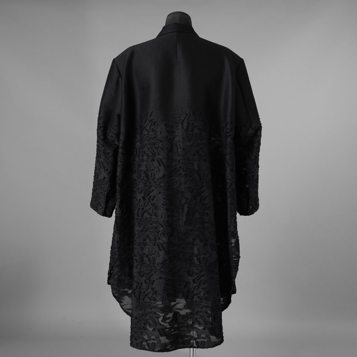 TAAKK ターク / 美品 24AW JACKET LONG SHIRT ウール ジャガード切替 ロング ジャケットシャツ コート / TA24AW-JK005 / size 2 (BLACK) 352124-in-ue