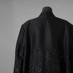 TAAKK ターク / 美品 24AW JACKET LONG SHIRT ウール ジャガード切替 ロング ジャケットシャツ コート / TA24AW-JK005 / size 2 (BLACK) 352124-in-ue