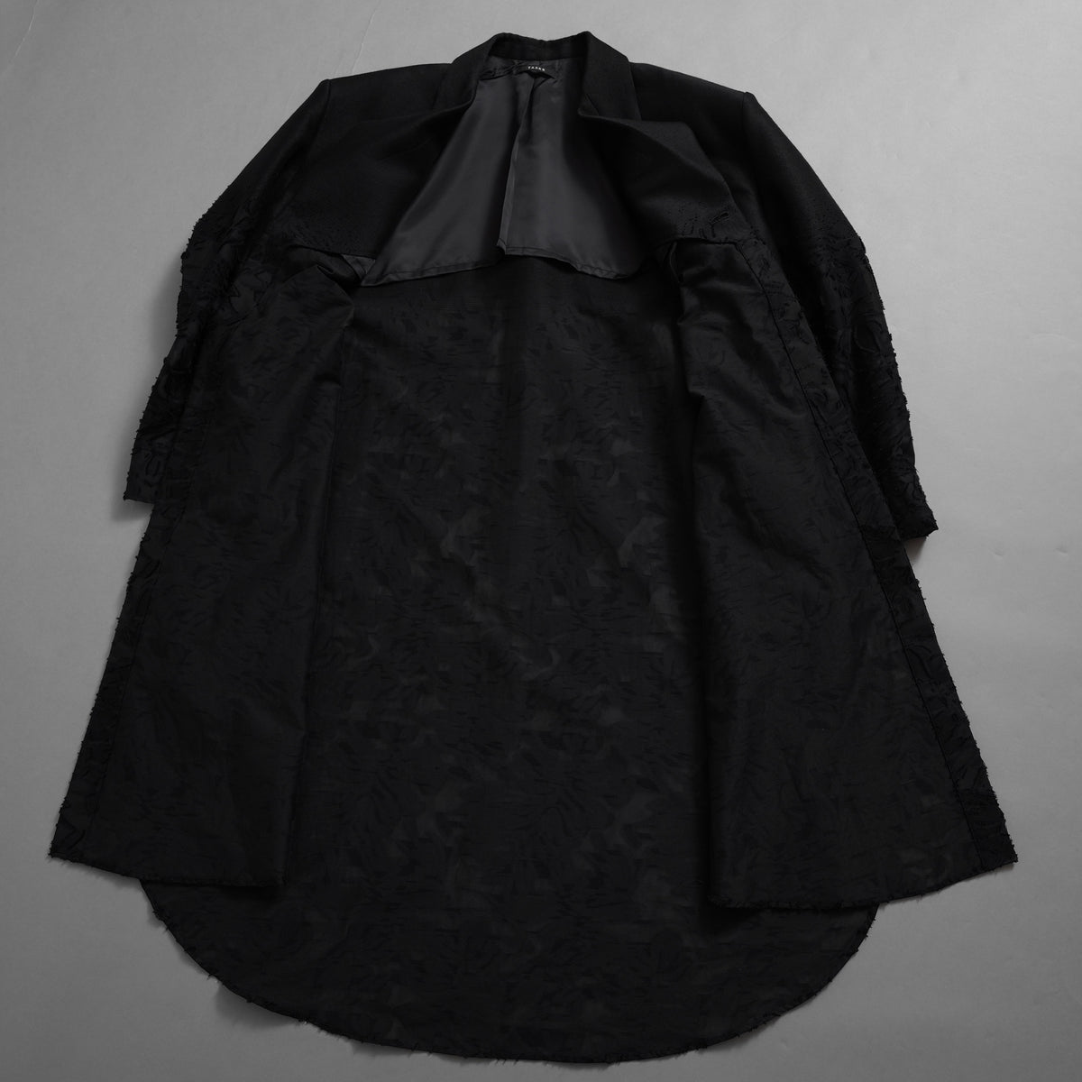 TAAKK ターク / 美品 24AW JACKET LONG SHIRT ウール ジャガード切替 ロング ジャケットシャツ コート / TA24AW-JK005 / size 2 (BLACK) 352124-in-ue