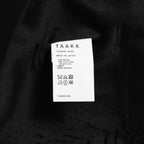 TAAKK ターク / 美品 24AW JACKET LONG SHIRT ウール ジャガード切替 ロング ジャケットシャツ コート / TA24AW-JK005 / size 2 (BLACK) 352124-in-ue