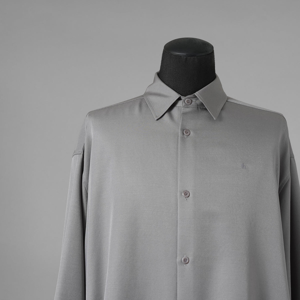 th products TARO HORIUCHI タロウ ホリウチ / 美品 Oversized Shirt ウールシルク オーバーサイズシャツ 長袖シャツ / 2201-SH05-M104 / size S (GRAY) 352123-in-ue