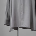 th products TARO HORIUCHI タロウ ホリウチ / 美品 Oversized Shirt ウールシルク オーバーサイズシャツ 長袖シャツ / 2201-SH05-M104 / size S (GRAY) 352123-in-ue