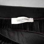 VALENTINO ヴァレンティノ / 美品 21SS VLTNロゴ プリーツ＆レース スカート / VB3MD02T668 / size XS (BLACK) レディース