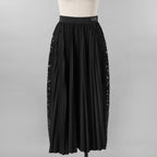 VALENTINO ヴァレンティノ / 美品 21SS VLTNロゴ プリーツ＆レース スカート / VB3MD02T668 / size XS (BLACK) レディース